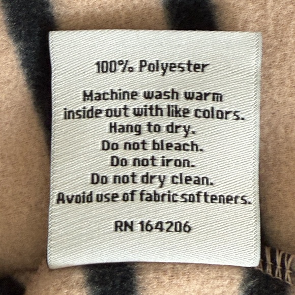 Dudley Stephens Bowery Mock Neck Top Khaki Black Stripe Vello Fleece XS NWT - Picture 4 of 6